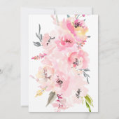 PixDezines ウェディングシャワーのための水彩フラワー・ブラッシュ・ピオニー 招待状 (裏面)