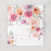 PixDezines ウェディングシャワーのための水彩 春の花 プレイスカード (外部開封)