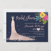 PixDezines ウェディングシャワースプリングフラワーデザイン 招待状 (正面)