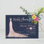 PixDezines ウェディングシャワースプリングフラワーデザイン 招待状 (スタンド正面)