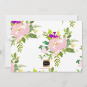 PixDezines ウェディングシャワースプリングフラワーデザイン 招待状 (裏面)