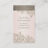 PixDezines ウェディングプランナー、チタンの渦巻き 名刺 (裏面)