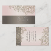 PixDezines ウェディングプランナー、チタンの渦巻き 名刺 (正面/裏面)