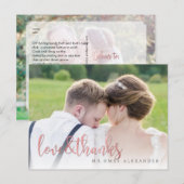 PixDezines ウェディング サンクス / ファン スクリプト ポストカード (正面/裏面)