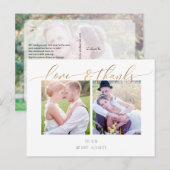 PixDezines ウェディング サンクス / モダン カリグラフィー ポストカード (正面/裏面)