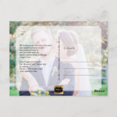 PixDezines ウェディング サンクス / モダン カリグラフィー ポストカード (裏面)