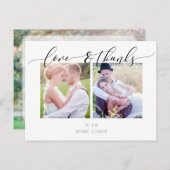 PixDezines ウェディング サンクス / モダン カリグラフィー 案内ポストカード (正面/裏面)