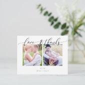 PixDezines ウェディング サンクス / モダン カリグラフィー 案内ポストカード (スタンド正面)