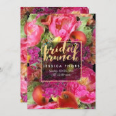 PixDezines ウェディング ブランシュ ピオニー/コーラ リリー 招待状 (正面/裏面)