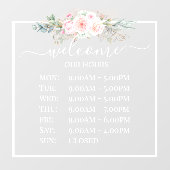 PixDezines ウェルカム 営業時間 ウィンドウサイン (シート)