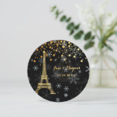PixDezines エッフェル塔/パリ/夜 招待状 (スタンド正面)