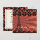 PixDezines エッフェル塔/パリ 招待状 (正面/裏面)