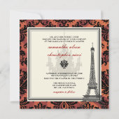 PixDezines エッフェル塔/パリ 招待状 (裏面)