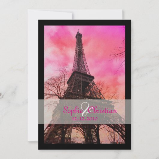 PixDezines エッフェル塔/パリ 招待状 (正面)