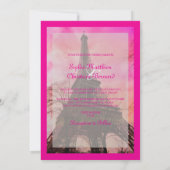 PixDezines エッフェル塔/パリ 招待状 (裏面)