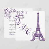 PixDezines エッフェル塔/パリ 招待状 (正面/裏面)