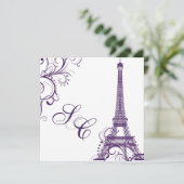 PixDezines エッフェル塔/パリ 招待状 (スタンド正面)