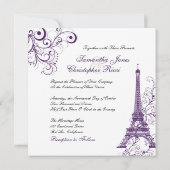 PixDezines エッフェル塔/パリ 招待状 (裏面)