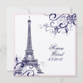 PixDezines エッフェル塔/パリ 招待状 (正面)