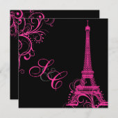 PixDezines エッフェル塔/パリ 招待状 (正面/裏面)