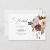 PixDezines エレガントなルースドスタイルの秋の庭園の花の招待状 招待状 (正面)