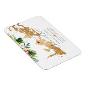 PixDezines エレガント金ゴールド鍵West Map、DIYハート マグネット (右側)