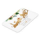 PixDezines エレガント金ゴールド鍵West Map、DIYハート マグネット (左側)