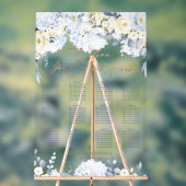 PixDezines エレガント ダスティーブルー ハイド 席次表 アクリルサイン (ニュートラル)