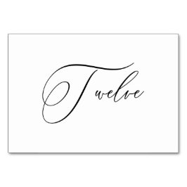 PixDezines エレガント ロマンチック カリグラフィー 12 テーブルナンバー