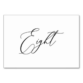 PixDezines エレガント ロマンチック カリグラフィー 8 テーブルナンバー