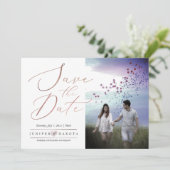 PixDezines エレガント ローズゴールド 招待状 (スタンド正面)