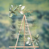 PixDezines エレガント Eucalyptus素朴シーティングチャート アクリルサイン (ニュートラル)