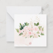 PixDezines エレガント H2淡い色の赤面ピンクローズ注 ノートカード (裏面)