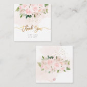 PixDezines エレガント H2淡い色の赤面ピンクローズ ノートカード (正面/裏面)