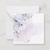 PixDezines エレガント H2 パープル ハイド クリーム ローズ ノートカード (裏面)