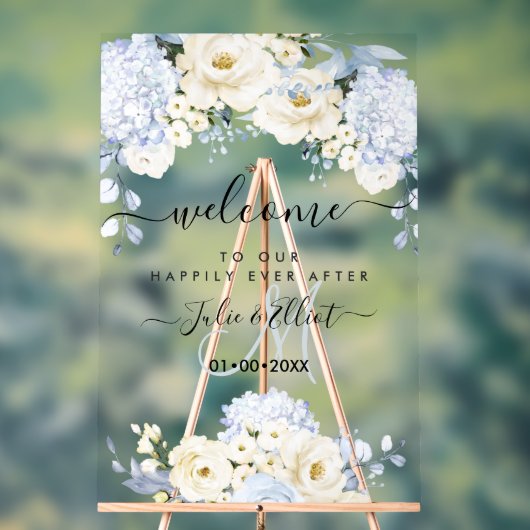 PixDezines エレガント Ice Blue Hyde Alabasterバラ アクリルサイン (ニュートラル)