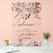 PixDezines エレガント Rust Orange Gum Eucalyptus アクリルサイン (ウェディング)