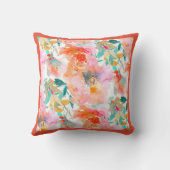 PixDezines オンブレ オレンジ ガーデン ローズ フレーム DIY クッション (裏面)