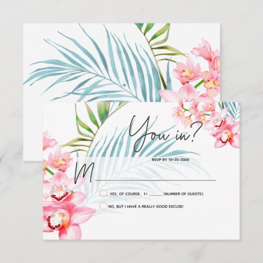 PixDezines オーキッド アイル RSVP (正面/裏面)