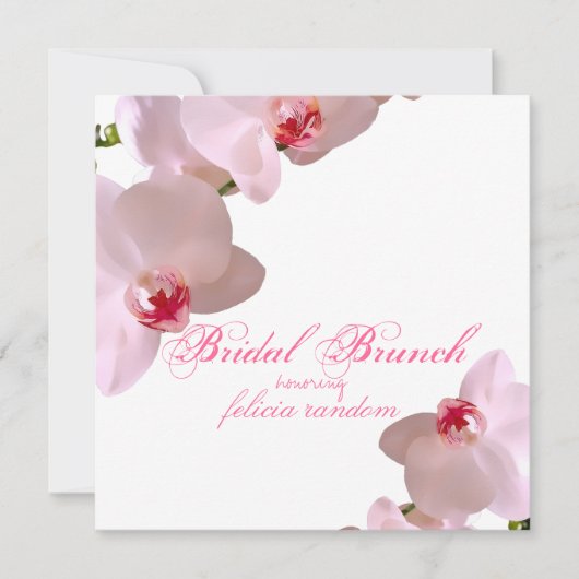 PixDezines オーキッド/ファレノプシス/DIY 背景 招待状 (正面)