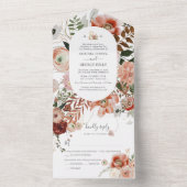 PixDezines オータム ウォーターカラー フラワーズ マルサラ オール アイ オールインワン招待状 (内側)