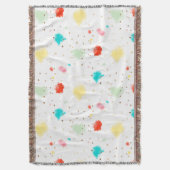 PixDezines カップケーキ スプリンクル/偽のゴールド スローブランケット (正面縦)