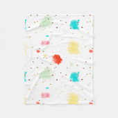 PixDezines カップケーキ スプリンクル/偽のゴールド フリースブランケット (正面)