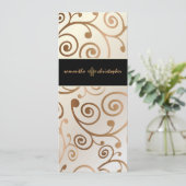 PixDezines カップケーキ スワール / 銅 / ゴールド 招待状 (スタンド正面)