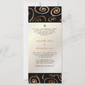 PixDezines カップケーキ スワール / 銅 / ゴールド 招待状 (裏面)