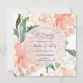 PixDezines《キリスト教》洗礼式や命名式サマーウォーター色の花 招待状 (裏面)