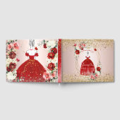 PixDezines キンセアニエラ H2 花 赤いドレス ゲストブック (全面)