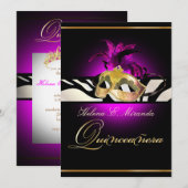 PixDezines キンセナ/マゼンタゼブラ/DIYカラー!! 招待状 (正面/裏面)