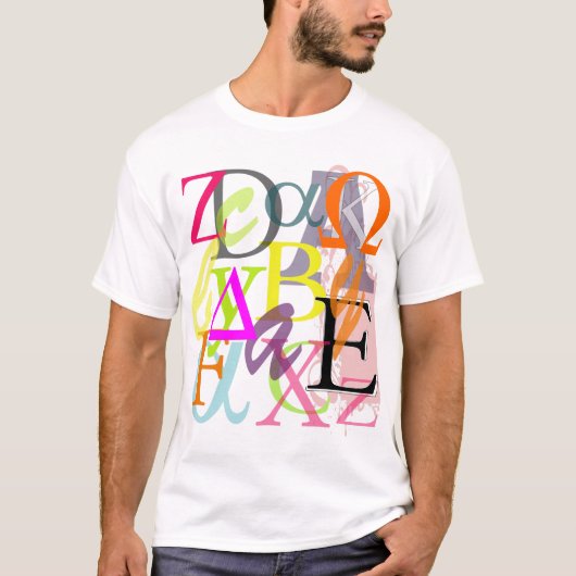 PixDezines ギリシャ文字 Tシャツ (正面)