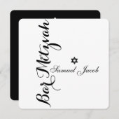 PixDezines クラシック バー ミッツヴァ / DIY カラー 招待状 (正面/裏面)